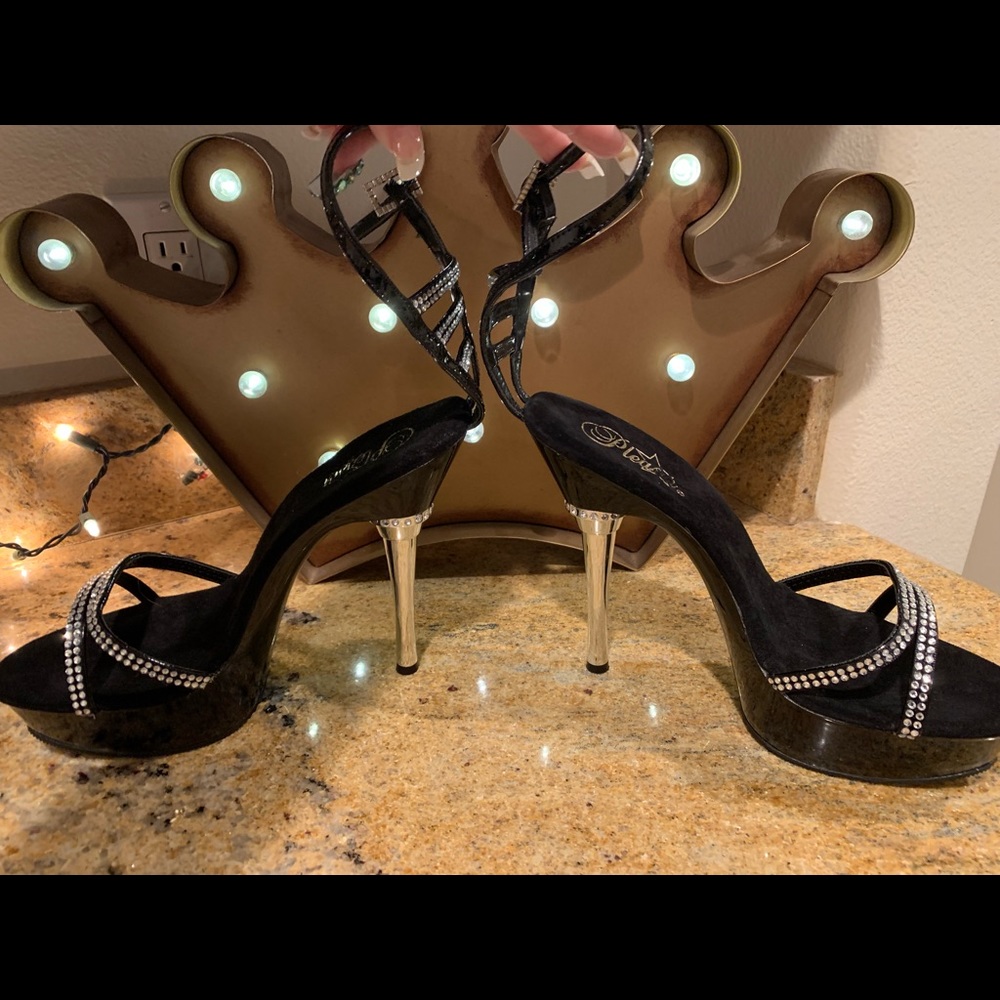 New Pleaser Rhinestone Heels Size 9
